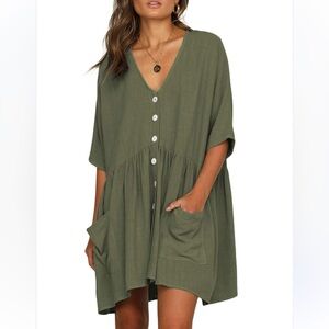 Boutique green mini dress